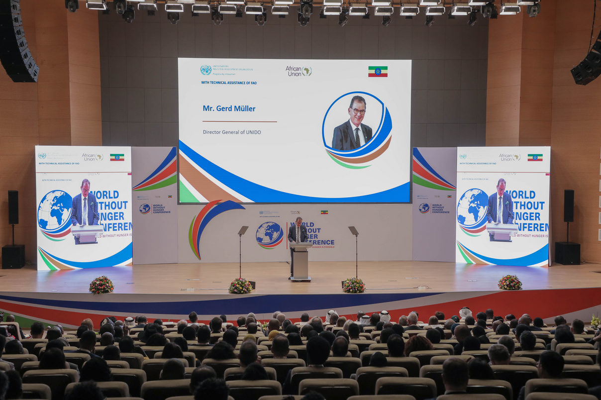 UNIDO, African Union and Government of Ethiopia join forces in a global call to action for a “World without Hunger”